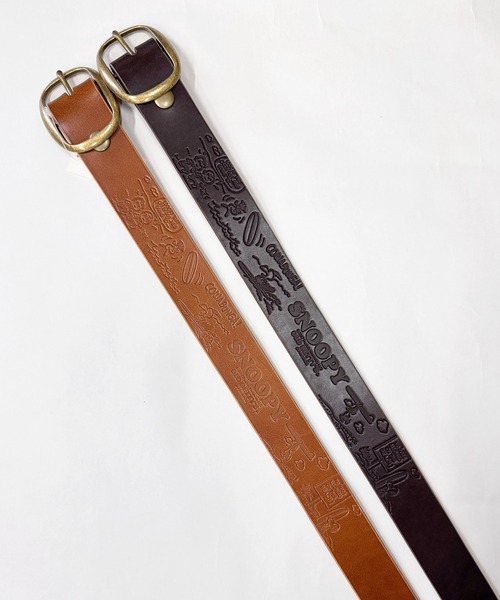 SNOOPY×OLD BETTY'S（スヌーピーカケルオールドベティーズ）の「【日本製】スヌーピー 【SNOOPY】 Embossed Leather Belt（ベルト・レディース・ブラウン系その他2/イエロー系2/イエロー系4/レッド系その他2/ブラウン系その他4/イエロー系1/ブラウン系その他3・FREE）」の18枚目の写真