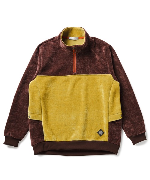 narifuri(ナリフリ)の「NFC モールジャージーハーフジップスウェット(スウェット・メンズ・ネイビー/ブラウン・MEDIUM/SMALL/LARGE)」の1枚目の写真