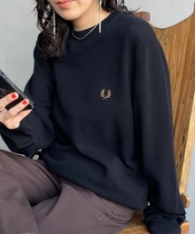 最終値下げ！　Fred Perry ニット、セーター　フルジップ　ブルー　Xs 別注】FRED PERRY / フラッフィー クルーネックニット（ニット