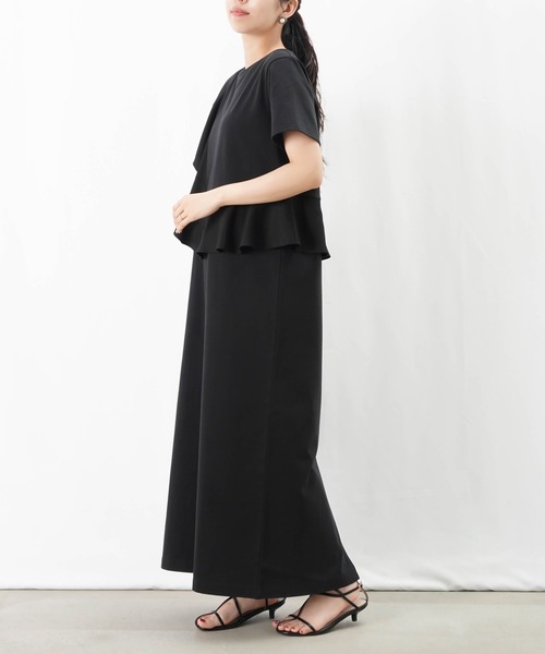 LUCA/LADY LUCK LUCA（ルカ/レディラックルカ）の「LC/LLL アシメフリルワンピース（ワンピース・レディース・ブラック/カーキ・FREE）」の6枚目の写真