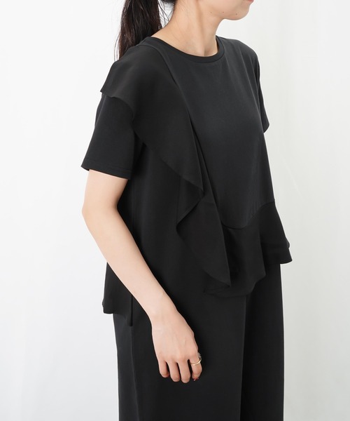 LUCA/LADY LUCK LUCA（ルカ/レディラックルカ）の「LC/LLL アシメフリルワンピース（ワンピース・レディース・ブラック/カーキ・FREE）」の5枚目の写真