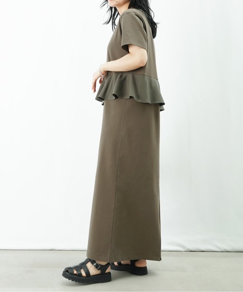 LUCA/LADY LUCK LUCA（ルカ/レディラックルカ）の「LC/LLL アシメフリルワンピース（ワンピース・レディース・ブラック/カーキ・FREE）」の13枚目の写真