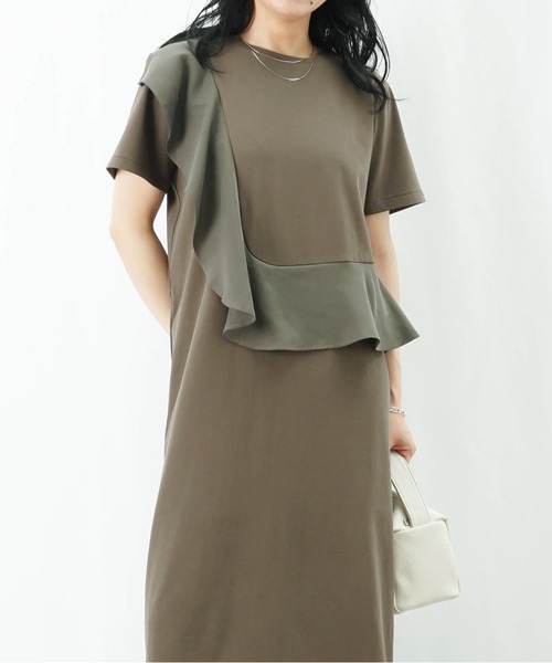 LUCA/LADY LUCK LUCA（ルカ/レディラックルカ）の「LC/LLL アシメフリルワンピース（ワンピース・レディース・ブラック/カーキ・FREE）」の12枚目の写真