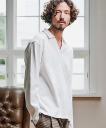 ms6175-Skipper Collar Polo スキッパーポロシャツ