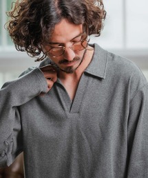 ms6175-Skipper Collar Polo スキッパーポロシャツ
