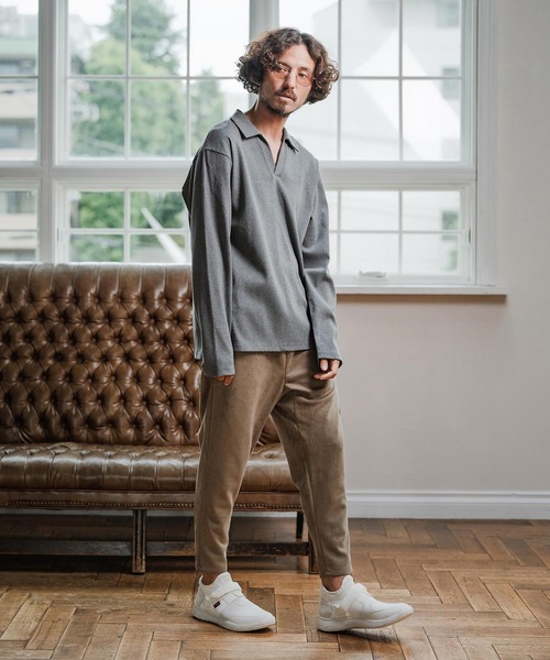 Magine(マージン)の「ms6175-Skipper Collar Polo スキッパーポロシャツ(ポロシャツ・メンズ・ホワイト/ブラック/チャコールグレー・48/46/44)」の15枚目の写真