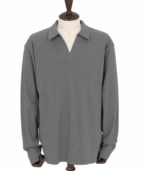 Magine(マージン)の「ms6175-Skipper Collar Polo スキッパーポロシャツ(ポロシャツ・メンズ・ホワイト/ブラック/チャコールグレー・48/46/44)」の10枚目の写真
