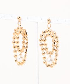 ゴールド メッシュ フープ ピアス | K10YG（ピアス（両耳用））｜cui