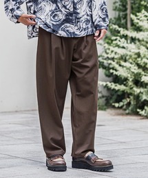 mp13917-Slacks Fabric Wide Straight Pants ワイドストレートパンツ