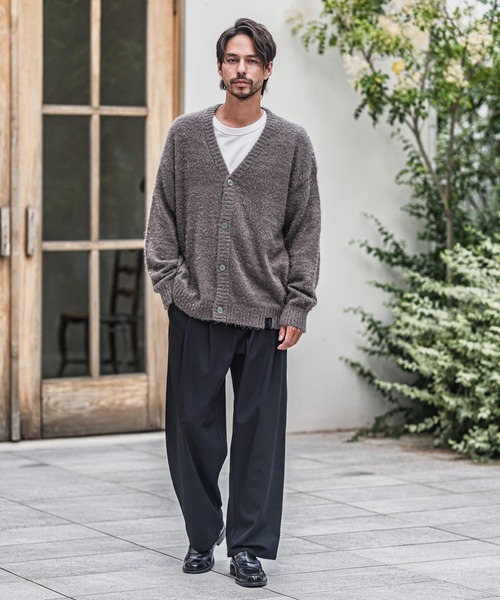 CAMBIO(カンビオ)の「mp13917-Slacks Fabric Wide Straight Pants ワイドストレートパンツ(スラックス・メンズ・ブラック/ベージュ/ブラウン/チャコール・S/M/L)」の7枚目の写真