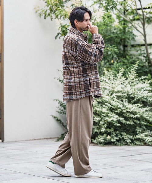 CAMBIO(カンビオ)の「mp13917-Slacks Fabric Wide Straight Pants ワイドストレートパンツ(スラックス・メンズ・ブラック/ベージュ/ブラウン/チャコール・S/M/L)」の21枚目の写真