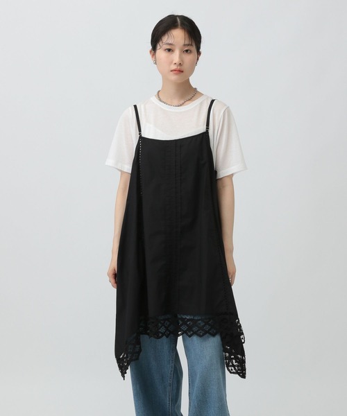 LEPSIM（レプシィム）の「レースキャミチュニック　491910（チュニック・レディース・オフホワイト/ブラック・FREE）」の3枚目の写真