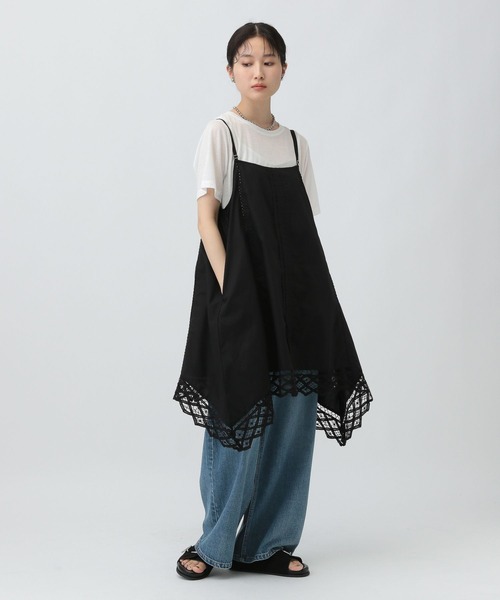 LEPSIM（レプシィム）の「レースキャミチュニック　491910（チュニック・レディース・オフホワイト/ブラック・FREE）」の6枚目の写真