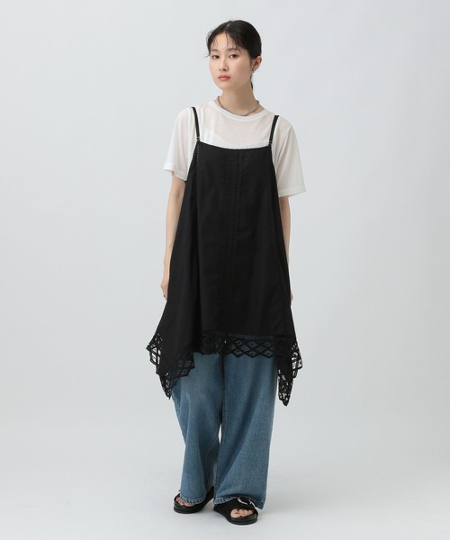 LEPSIM（レプシィム）の「レースキャミチュニック　491910（チュニック・レディース・オフホワイト/ブラック・FREE）」の8枚目の写真