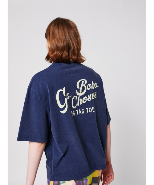 BOBO CHOSES(ボボショーズ)の「Go Bobo boxy T-shirt(Tシャツ/カットソー・レディース・ダークブルー・S/M/XL/L/XS)」の1枚目の写真