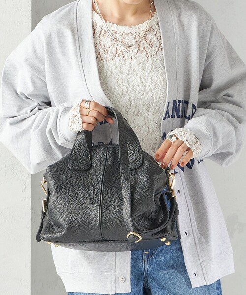 AULENTTI（オウレンティ）の「AULENTTI:ボストン バッグ（ボストンバッグ・レディース・ブラック/キャメル・ONE SIZE）」の7枚目の写真