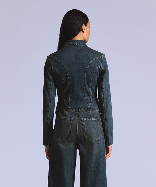 Levi's(リーバイス)の「Levi's/リーバイス BLUETAB(TM) MOTOジャケット(デニムジャケット・レディース・ブラック・M/S/XS)」の2枚目の写真