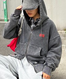 CIAOPANIC TYPY | 【UNISEX】アシッドウォッシュ加工ロゴジップパーカー(パーカー)