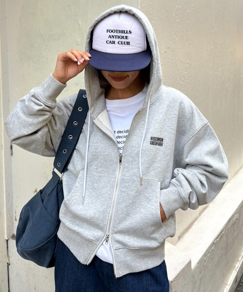 CIAOPANIC TYPY(チャオパニックティピー)の「【UNISEX】アシッドウォッシュ加工ロゴジップパーカー(パーカー・レディース・ブラック/ネイビー/グレー/レッド・MEDIUM/LARGE)」の8枚目の写真