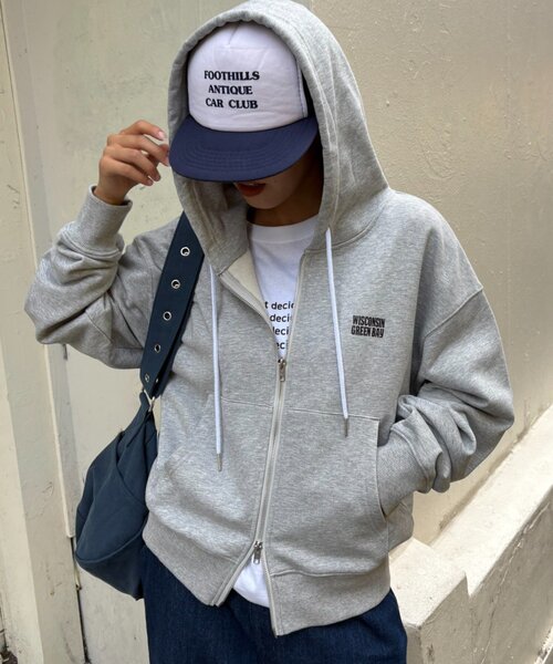 CIAOPANIC TYPY(チャオパニックティピー)の「【UNISEX】アシッドウォッシュ加工ロゴジップパーカー(パーカー・レディース・ブラック/ネイビー/グレー/レッド・MEDIUM/LARGE)」の9枚目の写真