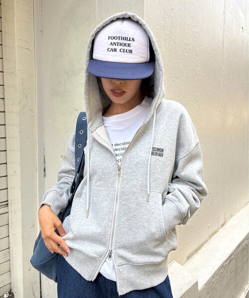 CIAOPANIC TYPY(チャオパニックティピー)の「【UNISEX】アシッドウォッシュ加工ロゴジップパーカー(パーカー・レディース・ブラック/ネイビー/グレー/レッド・MEDIUM/LARGE)」の10枚目の写真