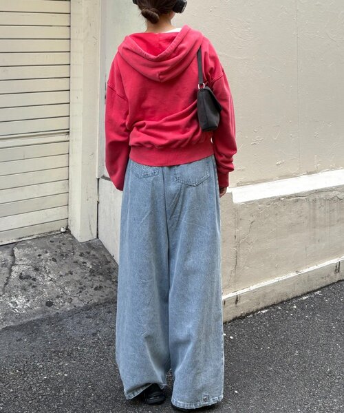 CIAOPANIC TYPY(チャオパニックティピー)の「【UNISEX】アシッドウォッシュ加工ロゴジップパーカー(パーカー・レディース・ブラック/ネイビー/グレー/レッド・MEDIUM/LARGE)」の20枚目の写真