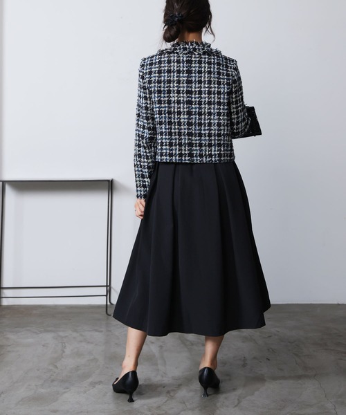PICCIN PERLA(ピッチンペルラ)の「ツイードノーカラージャケット(ノーカラージャケット・レディース・レッド系その他/ブルー系その他・M)」の9枚目の写真