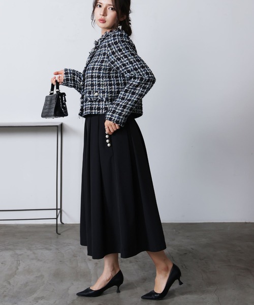PICCIN PERLA(ピッチンペルラ)の「ツイードノーカラージャケット(ノーカラージャケット・レディース・レッド系その他/ブルー系その他・M)」の8枚目の写真