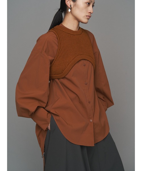 セール】W TRIANGLE TUCK SH / ダブルトライアングルタックシャツ