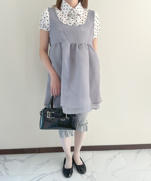 frunco（フランコ）の「フリル付きリブレギンスパンツ（その他パンツ・レディース・ブラック/グレー・MEDIUM）」の16枚目の写真