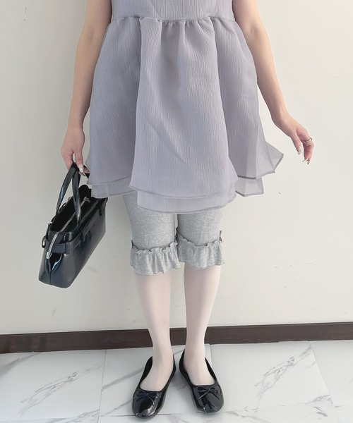 frunco（フランコ）の「フリル付きリブレギンスパンツ（その他パンツ・レディース・ブラック/グレー・MEDIUM）」の18枚目の写真