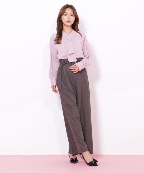 ジルスチュアート ネハレースブラウス シャツ 長袖 ピンタック M 白 JILL by JILL STUART（ジルバイジルスチュアート） ブラウス シャツ