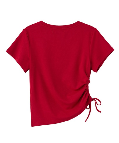 GENERAL IDEA(ジェネラルアイデア)の「GENERAL IDEA/ジェネラルアイディア shirring half t-shirts Tシャツ(Tシャツ/カットソー・レディース・ホワイト/レッド・M/S/L)」の17枚目の写真