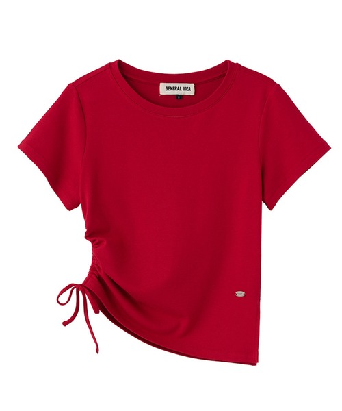 GENERAL IDEA(ジェネラルアイデア)の「GENERAL IDEA/ジェネラルアイディア shirring half t-shirts Tシャツ(Tシャツ/カットソー・レディース・ホワイト/レッド・M/S/L)」の16枚目の写真