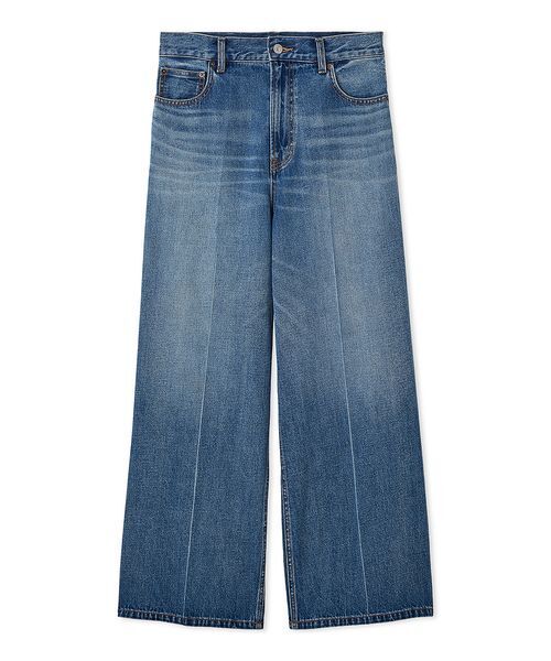 Mila Owen(ミラオーウェン)の「ハイライズセンタープレスバギーデニムパンツ(デニムパンツ・レディース・ベージュ/ブルー/ブラック・0/1/00)」の11枚目の写真