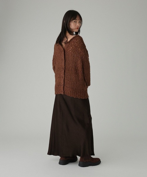 BABYLONE（バビロン）の「ローゲージニット2WAYプルオーバー（ニット/セーター・レディース・ライム/ブラウン/オフホワイト・フリー）」の20枚目の写真