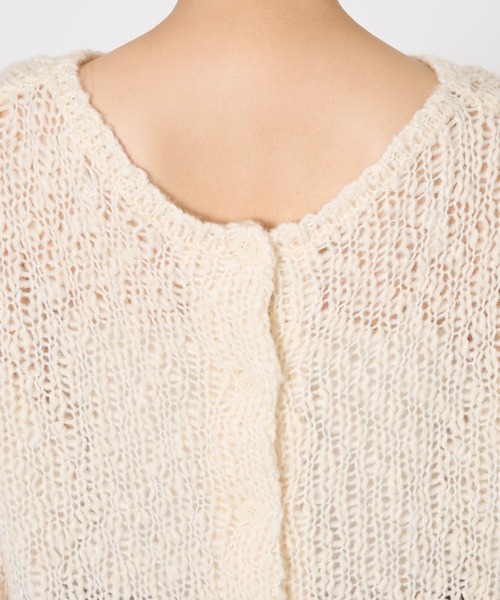 BABYLONE（バビロン）の「ローゲージニット2WAYプルオーバー（ニット/セーター・レディース・ライム/ブラウン/オフホワイト・フリー）」の10枚目の写真