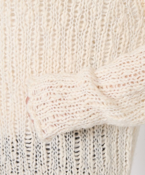 BABYLONE（バビロン）の「ローゲージニット2WAYプルオーバー（ニット/セーター・レディース・ライム/ブラウン/オフホワイト・フリー）」の13枚目の写真