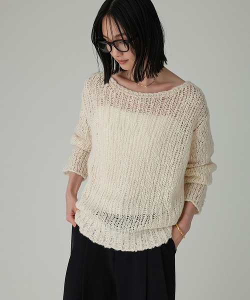 セール】ローゲージニット2WAYプルオーバー（ニット/セーター
