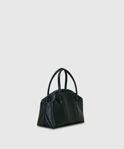 ADD CULUMN(アドカラム)の「【ADD CULUMN/アドカラム】PUFF CLASP BOSTON S/パフボストンバッグ(ショルダーバッグ・レディース・グリーン/ブラック・FREE)」の4枚目の写真