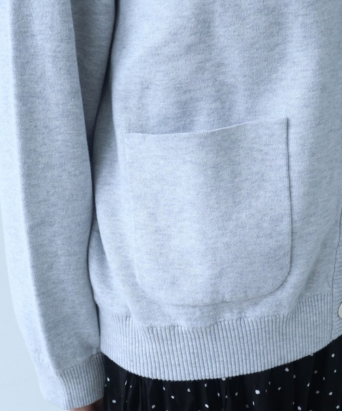 bulle de savon（ビュルデサボン）の「△14G bonding ニットジャケット（カーディガン/ボレロ・レディース・ブラック/グレー/レッド・FREE）」の21枚目の写真