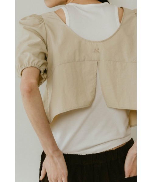 Knuth Marf（クヌースマーフ）の「2way puff sleeve logo blouse（シャツ/ブラウス・レディース・ブラック/サンドベージュ/ミント・FREE）」の19枚目の写真