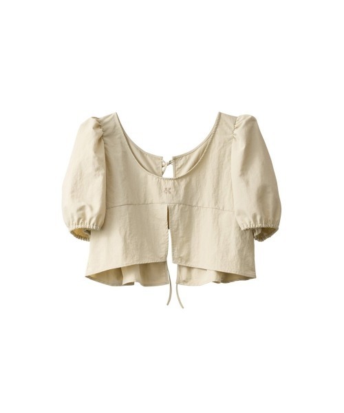 Knuth Marf（クヌースマーフ）の「2way puff sleeve logo blouse（シャツ/ブラウス・レディース・ブラック/サンドベージュ/ミント・FREE）」の15枚目の写真