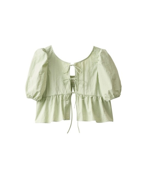 Knuth Marf（クヌースマーフ）の「2way puff sleeve logo blouse（シャツ/ブラウス・レディース・ブラック/サンドベージュ/ミント・FREE）」の17枚目の写真