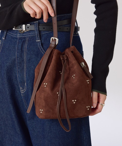 PAPILLONNER（パピヨネ）の「【OT】スタッズショルダーバッグ（ショルダーバッグ・レディース・ダークブラウン/ブルー・FREE）」の10枚目の写真