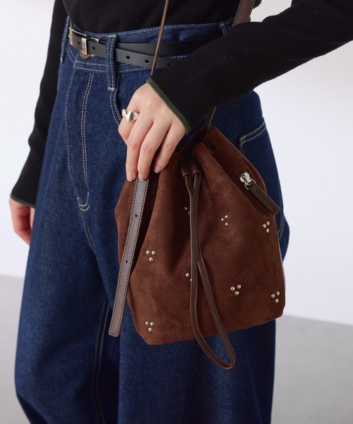 PAPILLONNER（パピヨネ）の「【OT】スタッズショルダーバッグ（ショルダーバッグ・レディース・ダークブラウン/ブルー・FREE）」の11枚目の写真