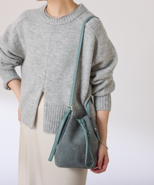 PAPILLONNER（パピヨネ）の「【OT】スタッズショルダーバッグ（ショルダーバッグ・レディース・ダークブラウン/ブルー・FREE）」の12枚目の写真