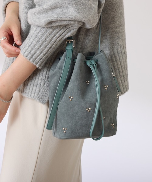 PAPILLONNER（パピヨネ）の「【OT】スタッズショルダーバッグ（ショルダーバッグ・レディース・ダークブラウン/ブルー・FREE）」の16枚目の写真