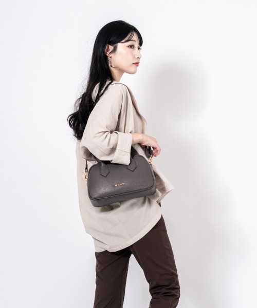 Rivel(リヴェル)の「【PULICATI/プリカーティ】2WAY レザー ミニボストンバッグ ショルダーバッグ イタリア製(ハンドバッグ・レディース・ブラック/アッシュブラウン/ベージュ/ブラウン・FREE)」の12枚目の写真