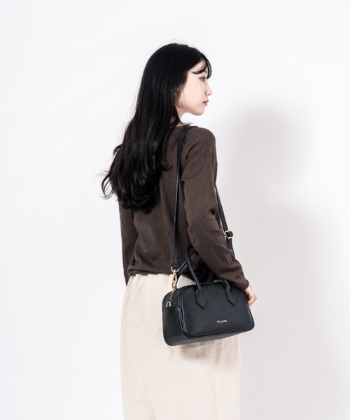 Rivel(リヴェル)の「【PULICATI/プリカーティ】2WAY レザー ミニボストンバッグ ショルダーバッグ イタリア製(ハンドバッグ・レディース・ブラック/アッシュブラウン/ベージュ/ブラウン・FREE)」の6枚目の写真